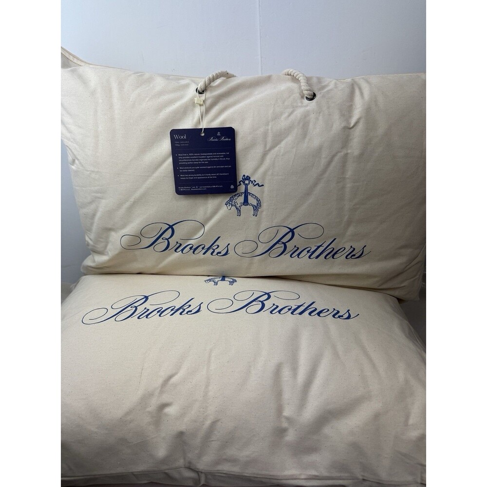 Brooks Brothers Set Of 2 Queen 100% Wool Pillows NWT $440